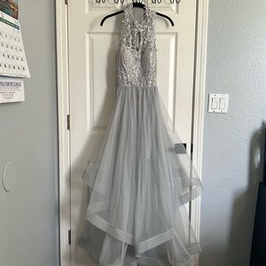 Silver prom dress